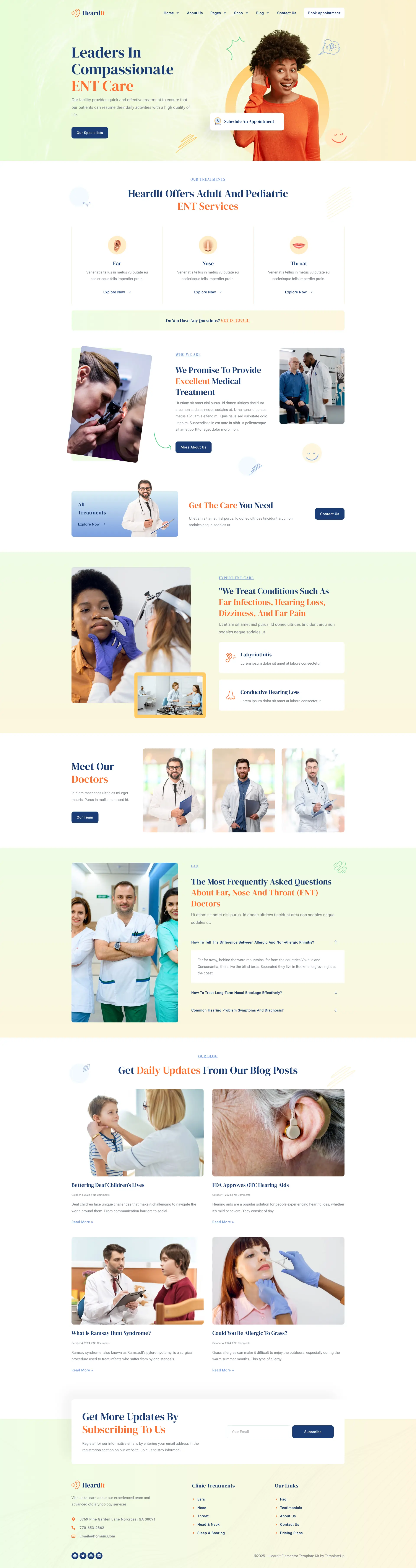 HeardIt – Otolaryngologist & ENT — WordPress template
