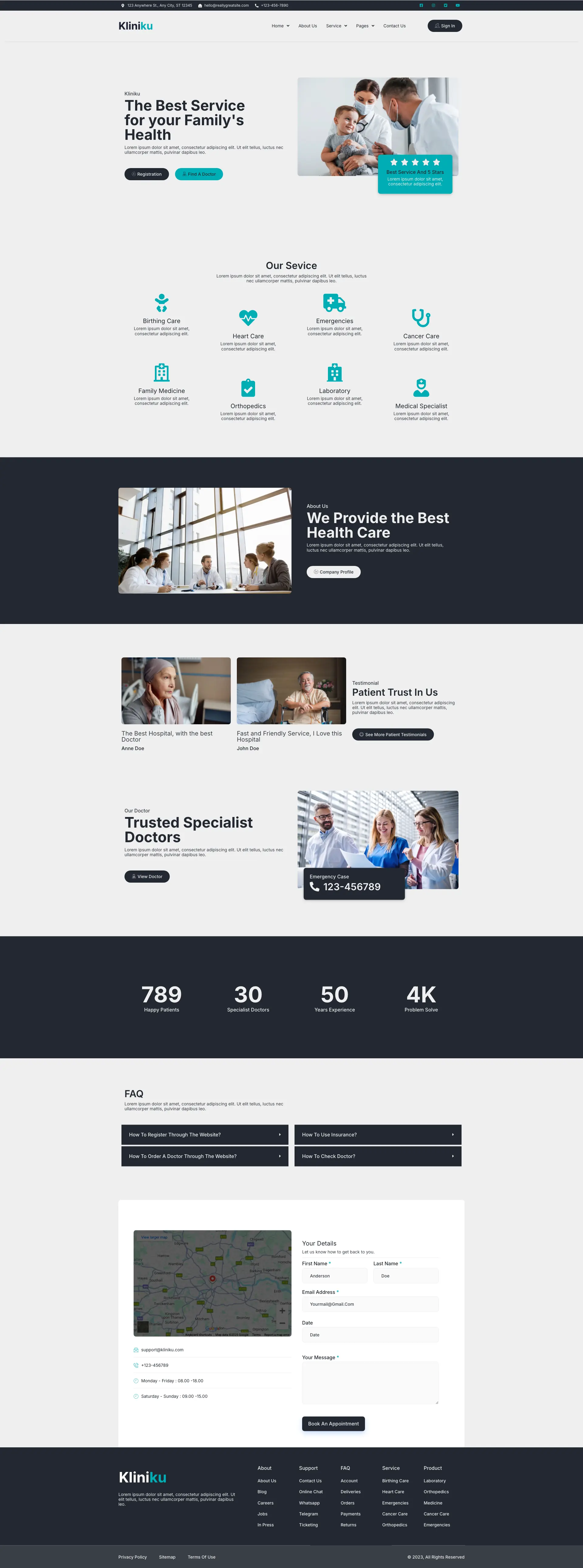 Kliniku – Medical — WordPress template