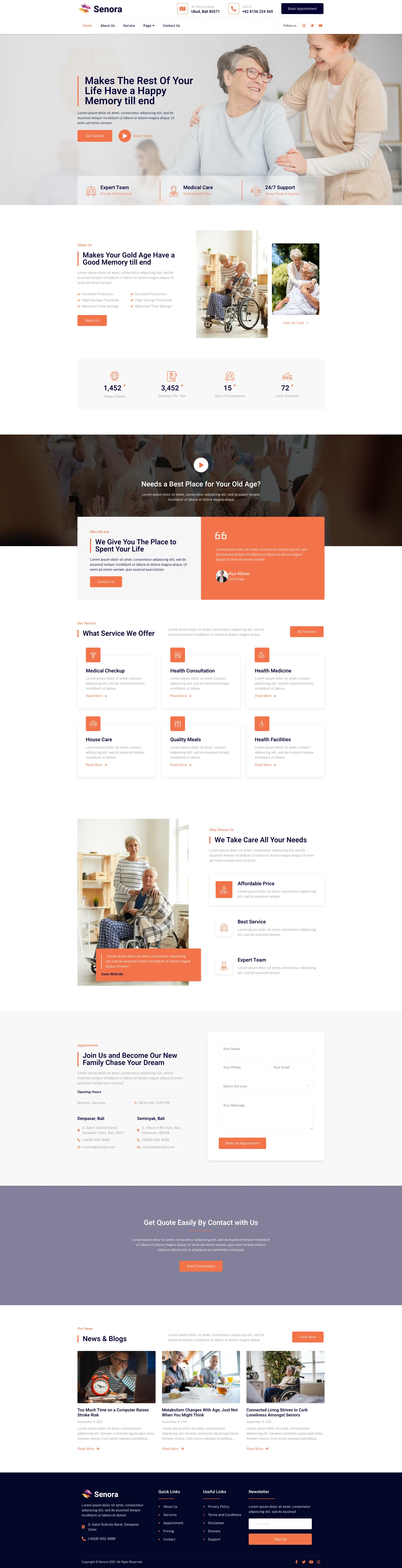 Senora – Senior Care Services — WordPress template