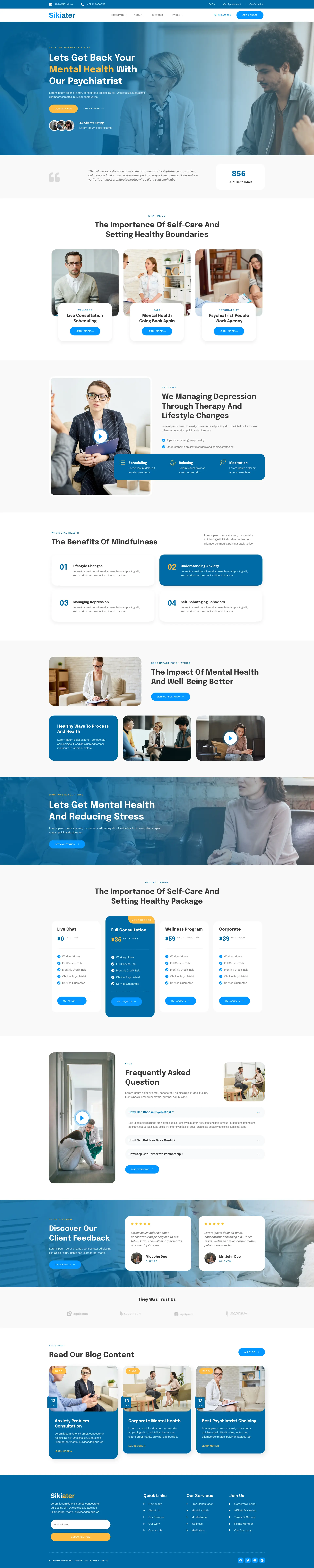 Sikiater – Psychiatrist & Mental Health Service — WordPress template