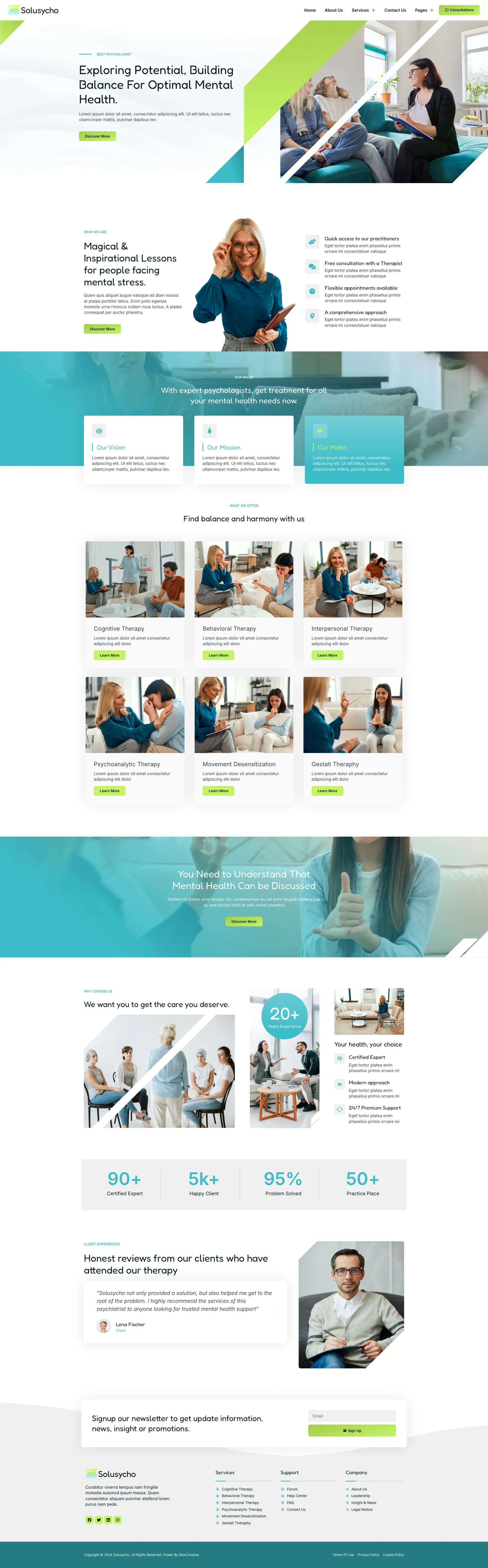 Solusycho – Psychology & Mental Health — WordPress template