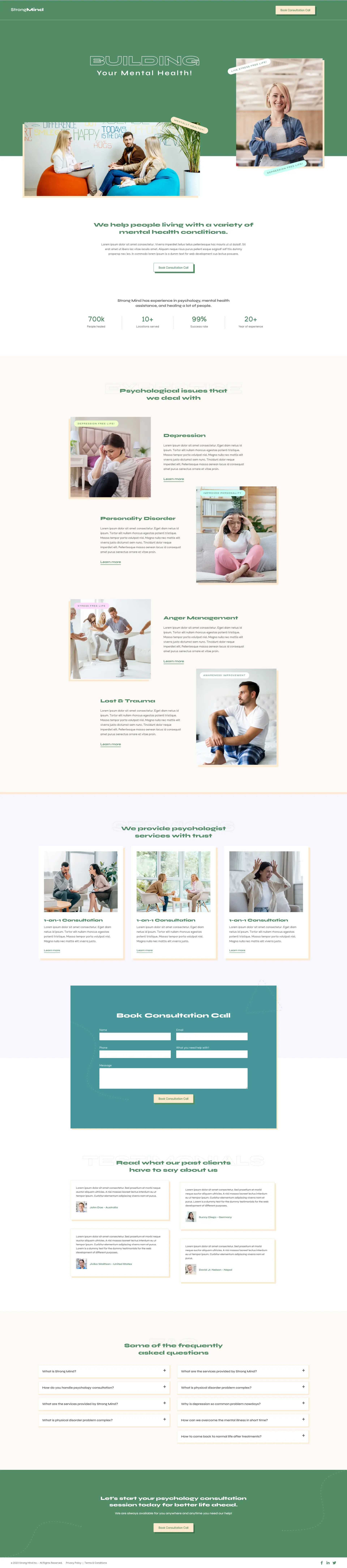 StrongMind – Mental Health & Psychologist — WordPress template