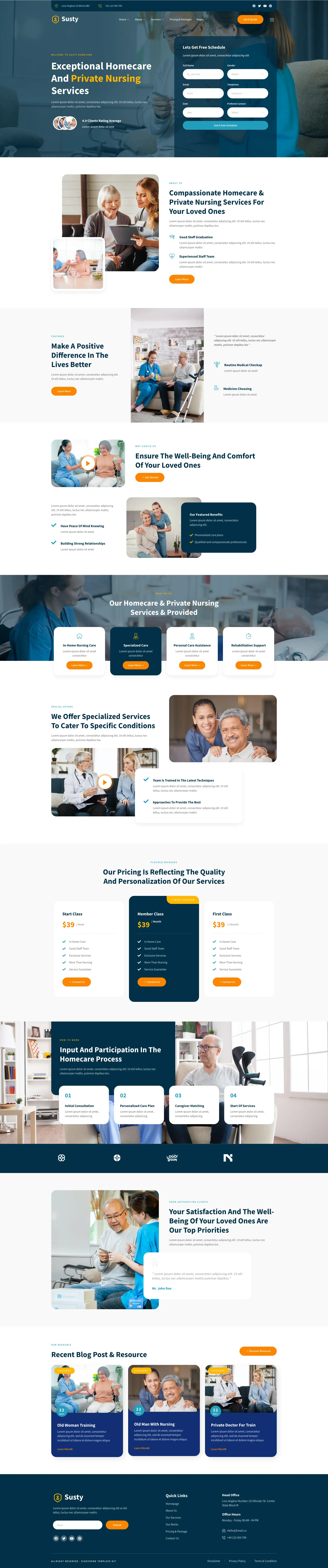 Susty – Homecare & Private Nursing Services — WordPress template