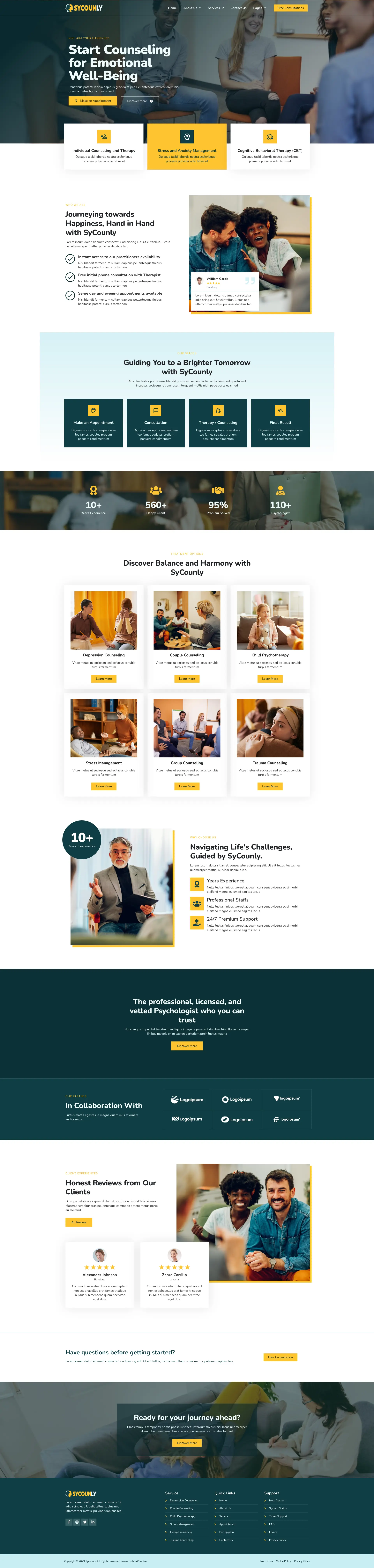 Sycounly – Psychology & Counseling Services — WordPress template